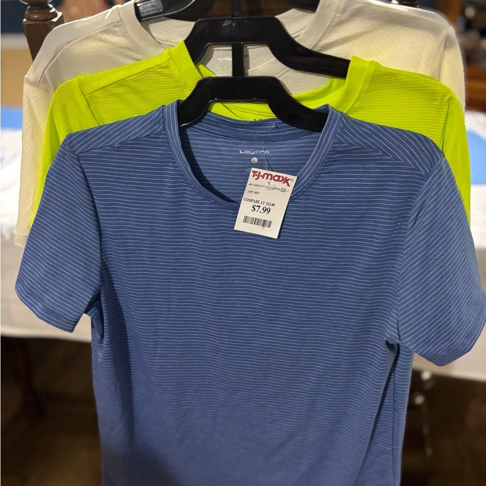 Layer 8 Blue and White Striped Tee